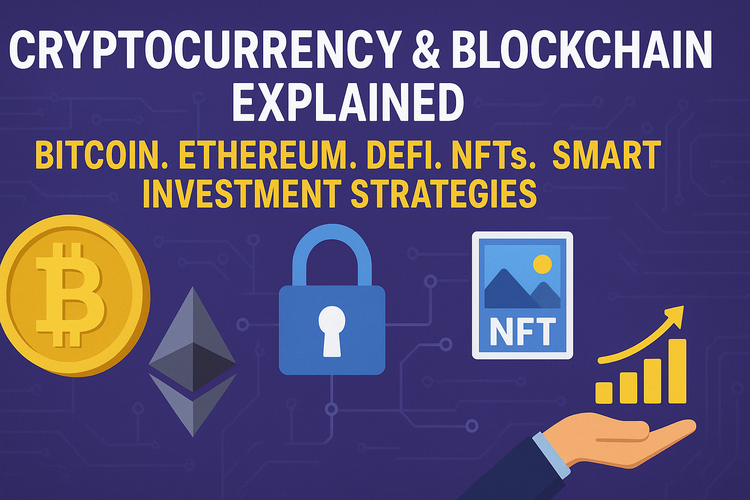 Cryptocurrency & Blockchain Explained – Bitcoin, Ethereum, DeFi, NFTs, and Smart Investment Strategies